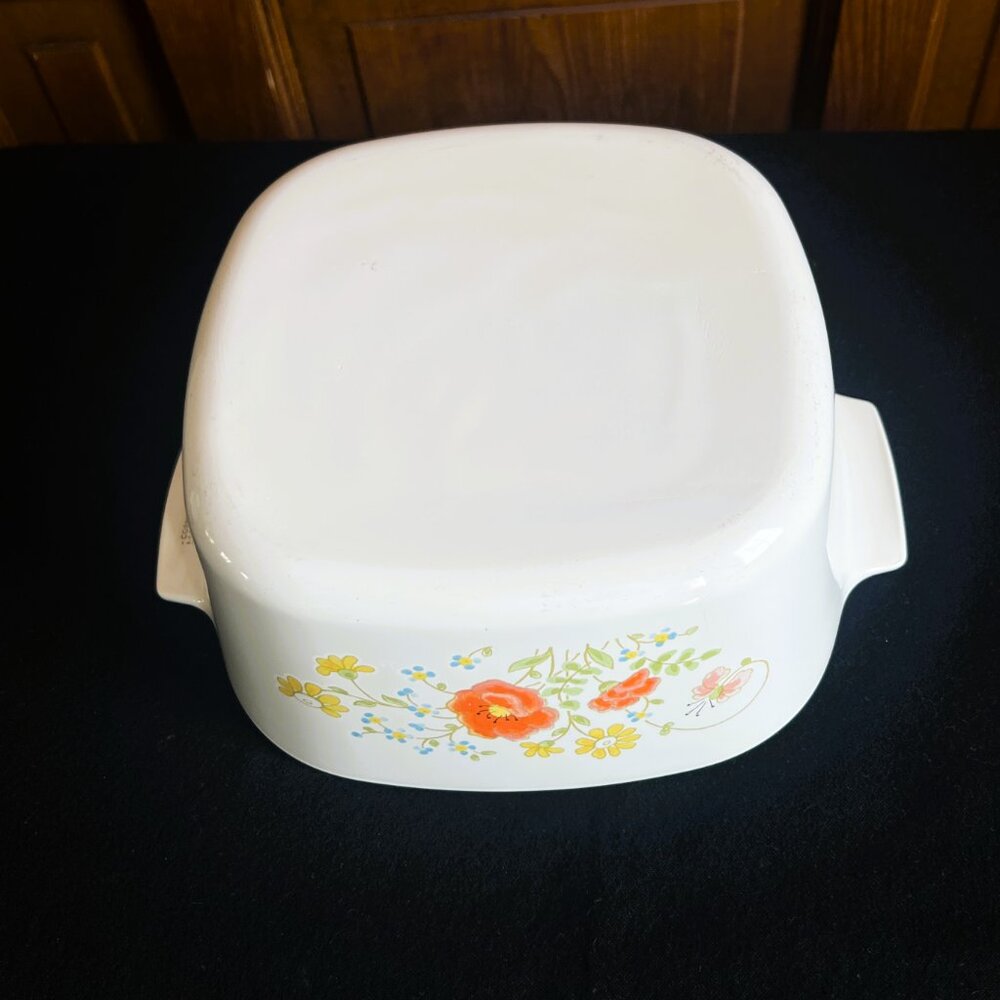 Vintage CorningWare Wildflower 3 Qt Casserole Dish Dutch Oven A-3-B (No Lid) - Picture 6 of 7